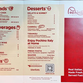 Pochino Italy - Menu outer - Italian Near Me - Kennesaw, Georgia Pochino Italy - Menu outer - Italian Near Me - Kennesaw, Georgia