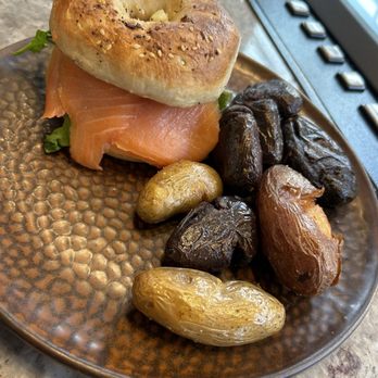 Taverna Costera - Bagel and Lox. The potatoes were "delish" too - Asian Fusion Near Me - Las Vegas, Nevada Taverna Costera - Bagel and Lox. The potatoes were "delish" too - Asian Fusion Near Me - Las Vegas, Nevada