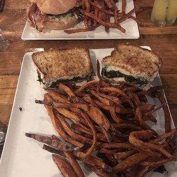 Cafe Nola - Portabella grilled cheese and burger - both with sweet potato fries - Coffee & Tea Near Me - Frederick, Maryland