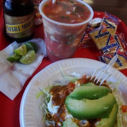 Fish taco & campechana cocktail Fish taco & campechana cocktail