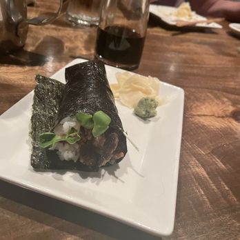 Sushi Den - Salmon skin temaki - Japanese Near Me - Denver, Colorado Sushi Den - Salmon skin temaki - Japanese Near Me - Denver, Colorado