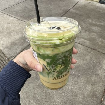 Aroma - DD - Mango Sticky Rice Matcha - Desserts Near Me - San Jose, California