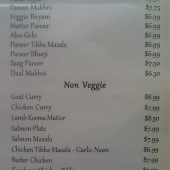 Taj-e Chaat - Menu - Indian Near Me - Fremont, California