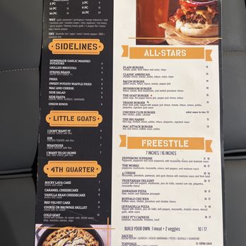 The GOAT Bar & Grill - Menu back - Bars Near Me - Prattville, Alabama The GOAT Bar & Grill - Menu back - Bars Near Me - Prattville, Alabama