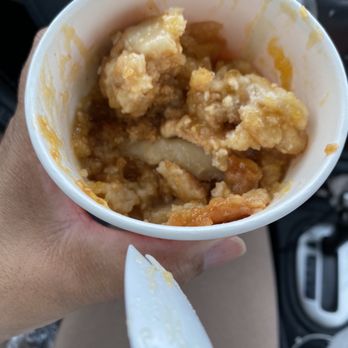 The Peach Cobbler Factory - After eating the one peach. Dry crust. - Desserts Near Me - Baton Rouge, Louisiana The Peach Cobbler Factory - After eating the one peach. Dry crust. - Desserts Near Me - Baton Rouge, Louisiana