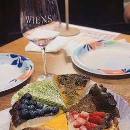 Coffee/ strawberry/ blueberry/ pistachio/ original flavor basque cheesecake and Matcha Millie crepe cake