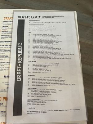 Menu photo 5 Draft Republic Carlsbad Carlsbad, CA Menu photo 5 Draft Republic Carlsbad Carlsbad, CA
