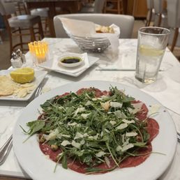 Carpaccio with arugula. So fantastic. Carpaccio with arugula. So fantastic.