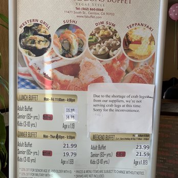 Four Seasons Buffet - Price as of 1/30/22 - Buffets Near Me - Cerritos, California Four Seasons Buffet - Price as of 1/30/22 - Buffets Near Me - Cerritos, California