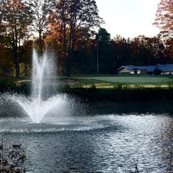Pine Acres Country Club - Pond on 13 looking at the clubhouse