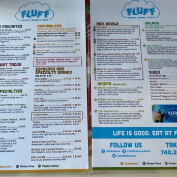 Fluff - Menu  (9/18/2021) - Bakeries Near Me - Athens, Ohio