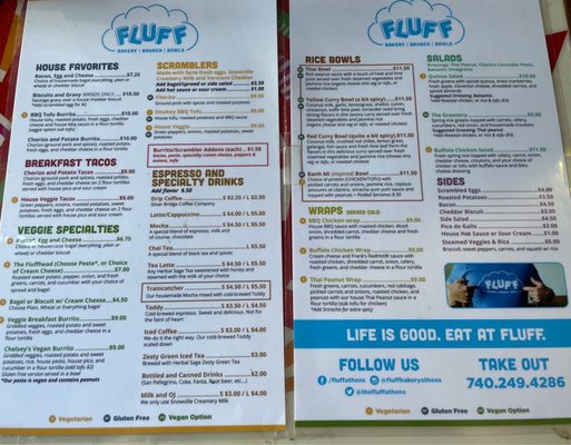 Menu photo 1 Fluff Athens, OH