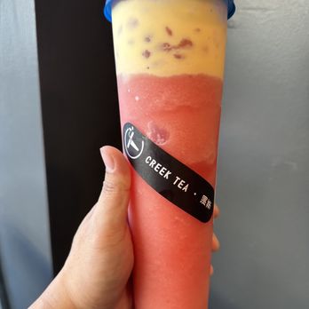 Creek Tea - Seasonal watermelon drink -it's okay but the straw isn't long enough and fell into the cup... there were no other straw options so why?? - Ice Cream & Frozen Yogurt Near Me - Los Angeles, California Creek Tea - Seasonal watermelon drink -it's okay but the straw isn't long enough and fell into the cup... there were no other straw options so why?? - Ice Cream & Frozen Yogurt Near Me - Los Angeles, California
