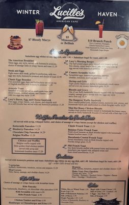 Menu photo 5 Lucille's American Cafe Winter Haven, FL