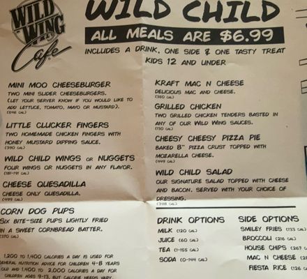 Menu photo 1 Wild Wing Cafe Raleigh, NC Menu photo 1 Wild Wing Cafe Raleigh, NC