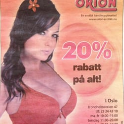 Orion Erotikk - SALE SALG 20% på hele butikken ..... Stikk innom