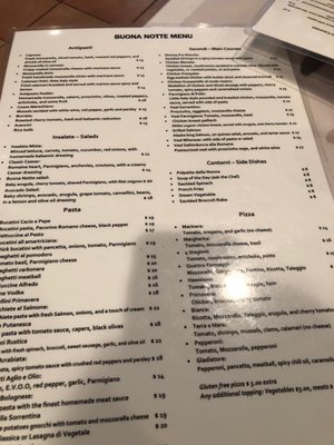 Menu photo 8 Buona Notte New York, NY