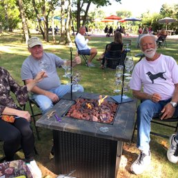 Wine spirals around fire pits