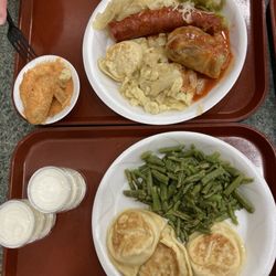 Al's Corner Restaurant - Sampler platter and pierogi lunch within green beans