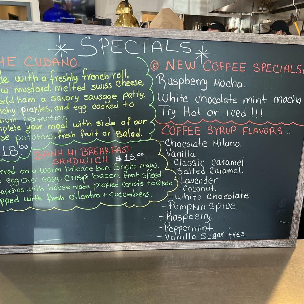Specials menu