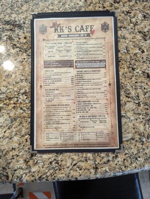 Menu photo 2 KK's Cafe Bakersfield, CA Menu photo 2 KK's Cafe Bakersfield, CA