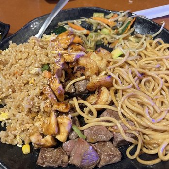 Tokyo Garden - Midtown - NY strip, shrimp and chicken dinner with fried rice. - Japanese Near Me - Tulsa, Oklahoma Tokyo Garden - Midtown - NY strip, shrimp and chicken dinner with fried rice. - Japanese Near Me - Tulsa, Oklahoma