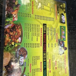 Caribbean Citations - Menu