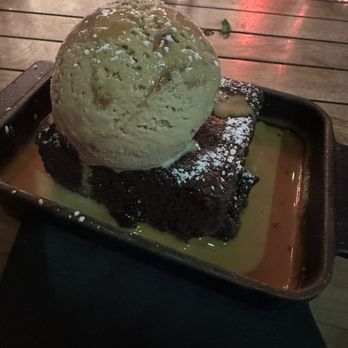 Corner Restaurant - Ice cream and Brownie (more cake like the way I love it!) this was delish! - Bars Near Me - Austin, Texas