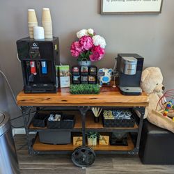 Evergreen Eye Care - Hot and cold water dispenser, and a Keurig coffee maker