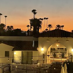 Triada Palm Springs, Autograph Collection - Sunrise over the Corazón building from our room on the 2nd floor of the Alma building.