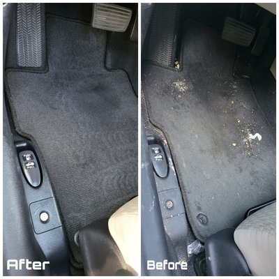 INTERIOR DEEP CLEAN AND BASIC WASH OUTSIDE. - Did some shampoo and steam cleaning on the seats,carpets, and floor mats. took me about 5 hours on the whole project. I made sure every corner was covered. also did a wash outside, and it came out with pretty great results. customer was very happy. INTERIOR DEEP CLEAN AND BASIC WASH OUTSIDE. - Did some shampoo and steam cleaning on the seats,carpets, and floor mats. took me about 5 hours on the whole project. I made sure every corner was covered. also did a wash outside, and it came out with pretty great results. customer was very happy.