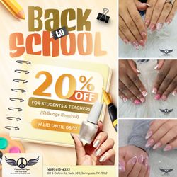 Peace Nail Spa - SCHOOL'S IN... AND SO IS THIS DEAL!
Students & Teachers get 20% OFF any service
Now through August 17, 2025
