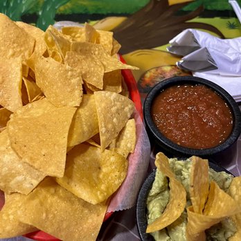 El Potro Mexican Grill - Chips w/ Salsa - free! With Guac side? $8! Sad face - Mexican Near Me - Malden, Massachusetts