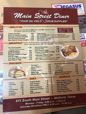 Menu photo 4 Main Street Diner Midland, TX Menu photo 4 Main Street Diner Midland, TX