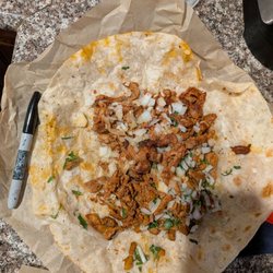 Pepe's Finest Mexican Food - All meat burrito (pastor). On the dry side