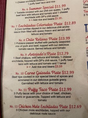 Menu photo 6 Don Pedro Mexican Restaurant San Antonio, TX