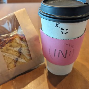 Cafein - Rose latte and Butter Cream Cake - Coffee & Tea Near Me - Chantilly, Virginia