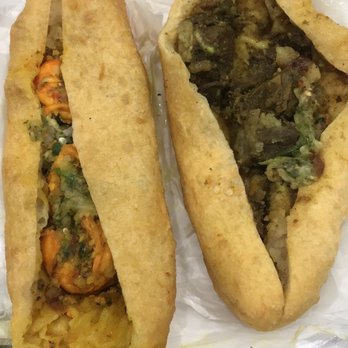 Curry Tabanca - Shrimp and goat aloo pie with cucumber chutney - Indian Near Me - Greenacres, Florida