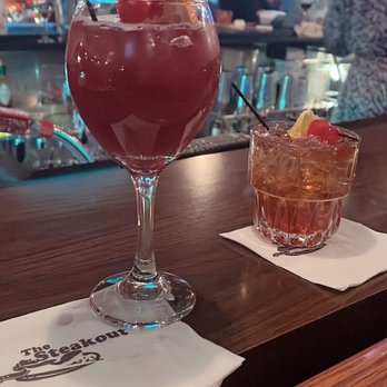 The Steakout - Sangria (one of my favs) & brandy old fashioned sweet - Seafood Near Me - Greendale, Wisconsin