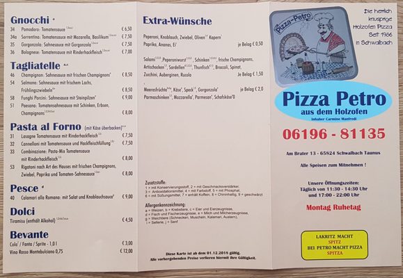 Menu photo 1 Pizza Petro Schwalbach, HE