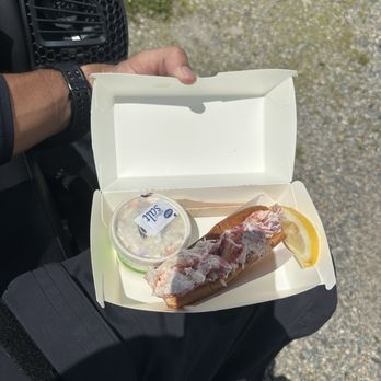 Riverside Take Out - Lobster Roll with a side of coleslaw - Fast Food Near Me - Machias, Maine Riverside Take Out - Lobster Roll with a side of coleslaw - Fast Food Near Me - Machias, Maine
