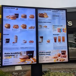 Breakfast menu.