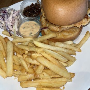 Ocean Lab Taproom - Spicy chicken sandwich. The batter for the chicken was excellent. - Breweries Near Me - Carolina, Puerto Rico Ocean Lab Taproom - Spicy chicken sandwich. The batter for the chicken was excellent. - Breweries Near Me - Carolina, Puerto Rico