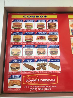 Menu photo 2 Adam's Drive-In Hanford, CA Menu photo 2 Adam's Drive-In Hanford, CA
