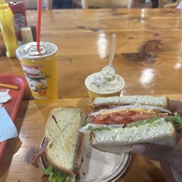 Turkey BLT and ice cream! Turkey BLT and ice cream!