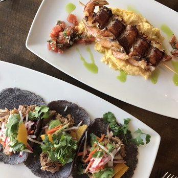 Haven Craft Kitchen + Bar - Ft pork tacos and jumbo prawns - New American Near Me - Orange, California