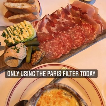 Le Diplomate - French Onion Soup Gratine  Charcuterie - Brasseries Near Me - Washington, DC, District of Columbia