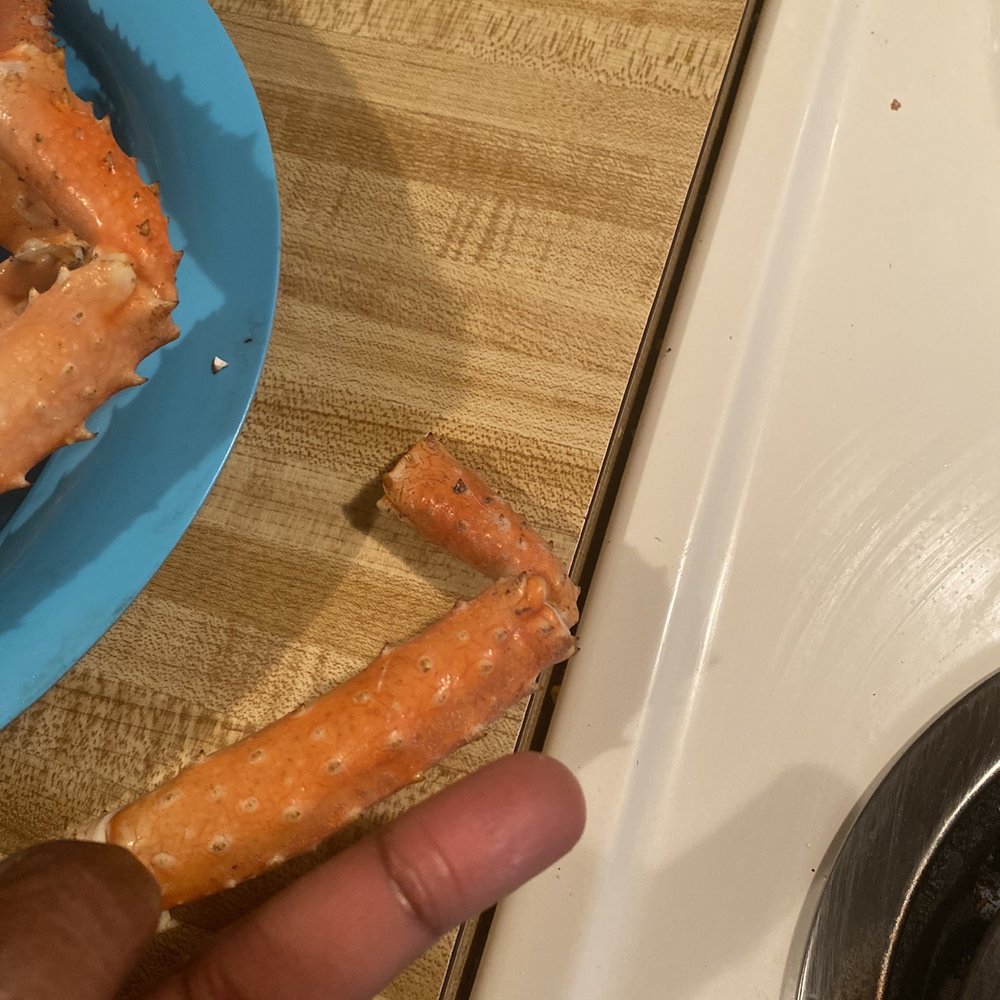 Crafty Crab - This was the size of my middle finger "king crab" indeed. Buyers beware. - Cajun/Creole Near Me - District Heights, Maryland Crafty Crab - This was the size of my middle finger "king crab" indeed. Buyers beware. - Cajun/Creole Near Me - District Heights, Maryland
