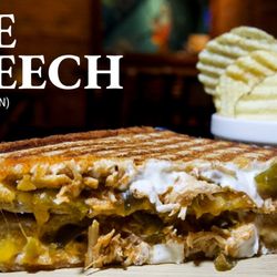 New Amsterdam Café - The Cheech Grilled Cheese (w/ garlic chicken)
