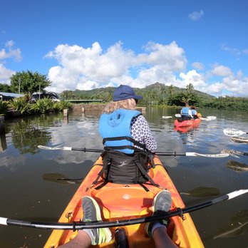 Ali'i Kayaks - Just heading out in our kayaks to the falls on our trip up the Wiamea river. - Tours Near Me - Kapaa, Hawaii